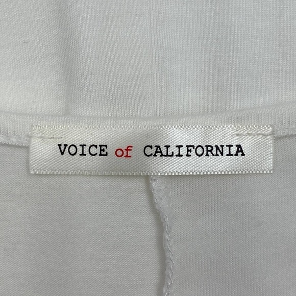 VOICE of California White Cold-Shoulder Dolman Sleeve Embellished Blouse - Picture 8 of 11